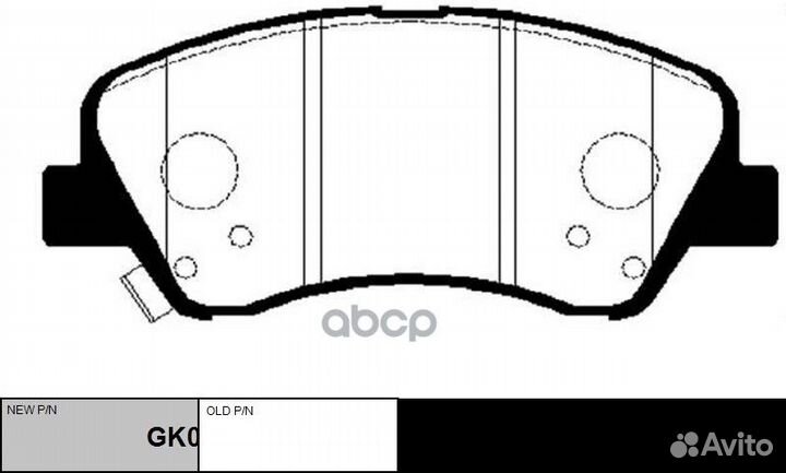 GK0500 Колодки тормозные дисковые перед C