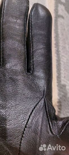 Мужские кожаные перчатки на меху