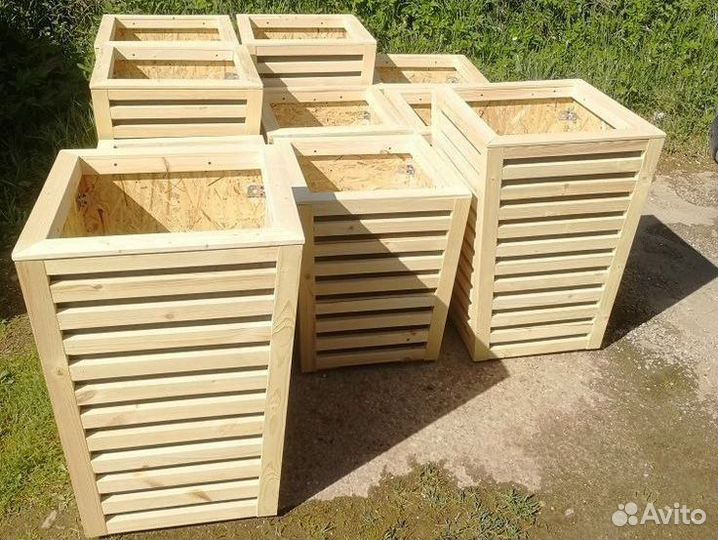 Кашпо для цветов деревянное