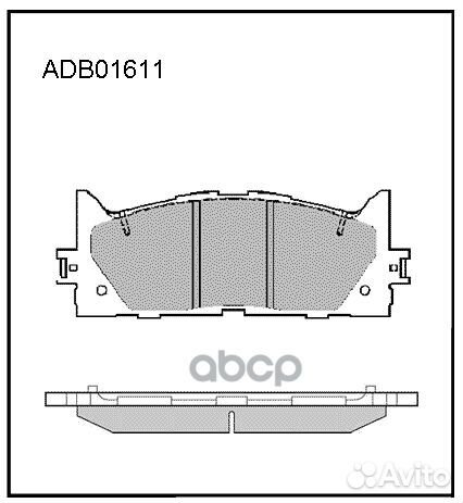 Колодки тормозные дисковые перед ADB01611 A