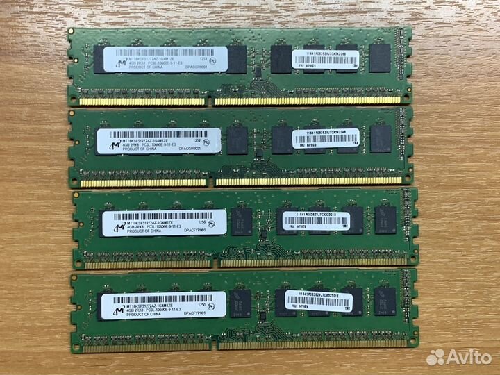 Оперативная память 4GB DDR3L ECC 1333MHz Micron