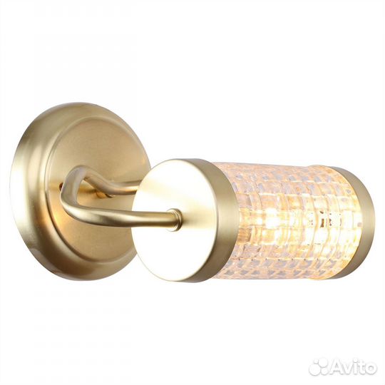 Бра настенный металлический со стеклом на кухню