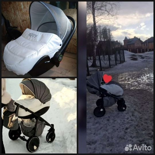 Коляска zippy tutis 3 в 1 Нью Silver+