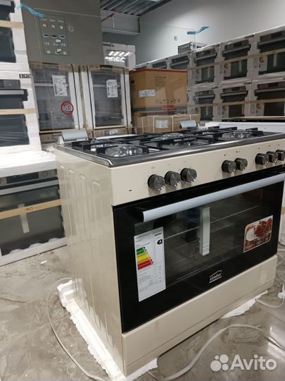 Газовая плита на 5 конфорок 90 см новая