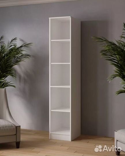 Пенал с антресолью Лагуна белый/юкон 40x255x51