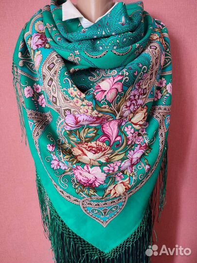 Павловопосадские платки 148х148 княжеский 32, 13