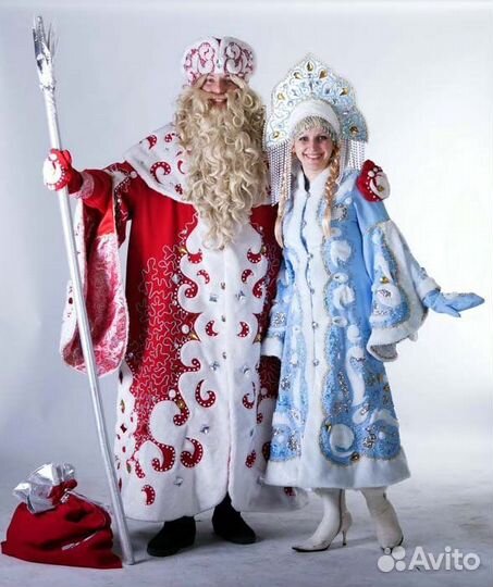 Костюм деда мороза и снегурочки. Доставка