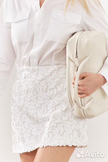 Zara мини юбка с пайетками 42р