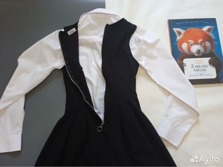 Сарафан рубашка белая для девочки 146 152