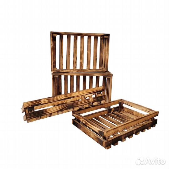 Стеллаж-комод для хранения вещей обожженный, хвоя