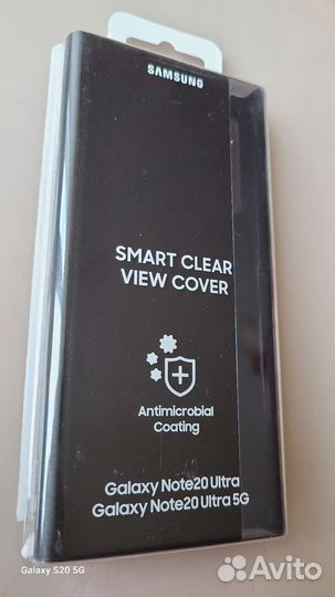 Чехол smart clear view cover ef-zn985 note 20 ultr