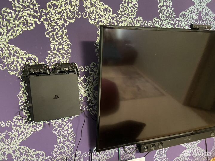 Sony playstation 4 slim 1tb, 2 джойстика