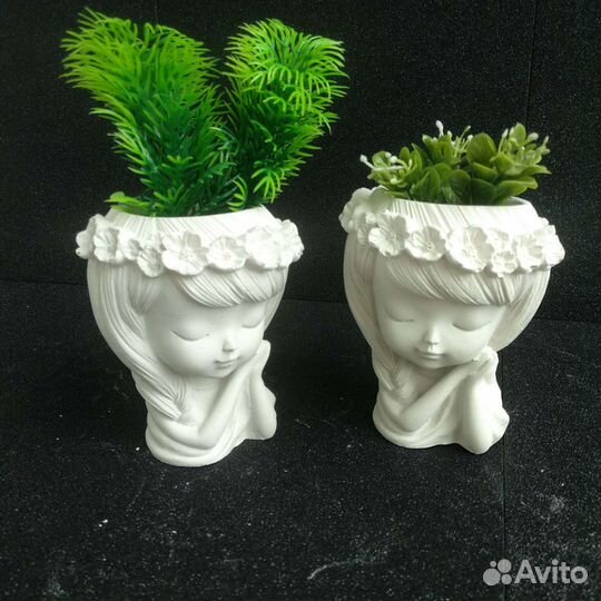 Кашпо для суккулентных. Девочки