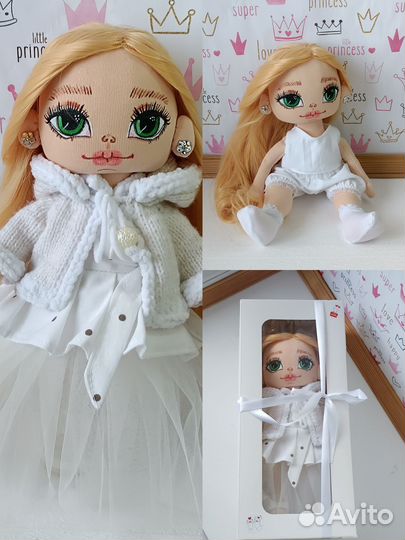 Игровая текстильная кукла ручной работы