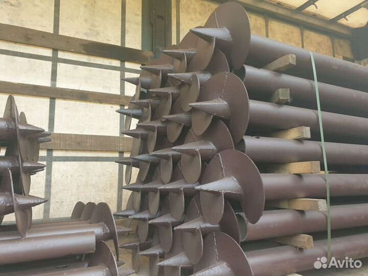 Винтовые сваи, монтаж 108, 89, 76, 57