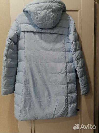 Пуховик женский длинный 44 с капюшоном