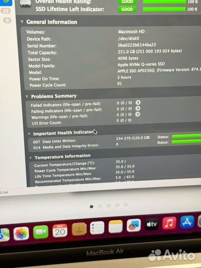 MacBook Air 13 M1 2024 8/256gb