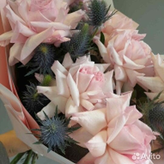 Букет розовых французских роз