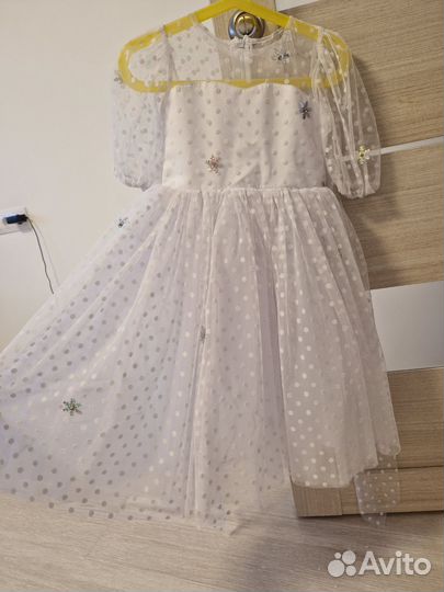 Платье снежинки 104 110