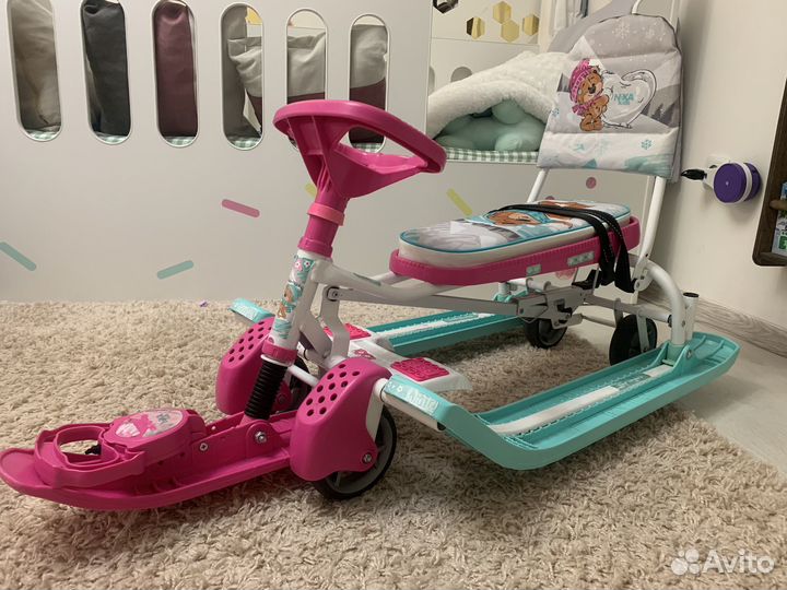 Снегокат Nika с колесами 110 см