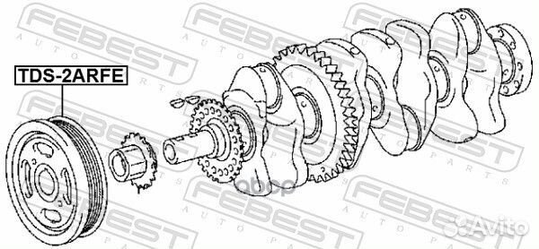 Шкив коленвала 2arfe toyota RAV4