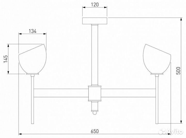 Люстра на штанге Eurosvet Arrista 60130/6 хром SMART