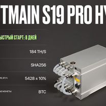 Asic майнер Bitmain S19 Pro hydro РФ гтд