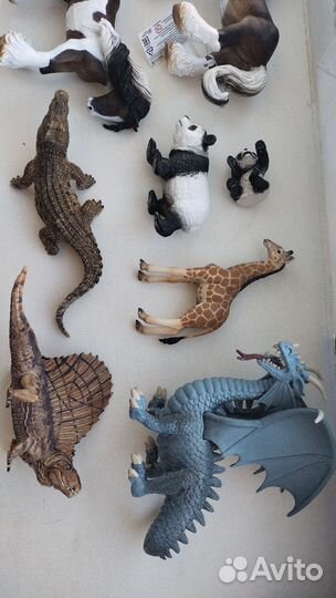 Фигурки животных, собаки, панда, крокодил