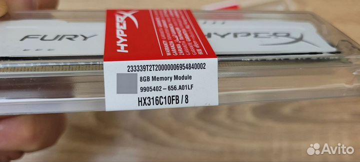 DDR3 16Gb (2 по 8гб) HyperX 1600 MHz Для пк