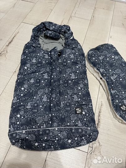 Зимний конверт с муфтой