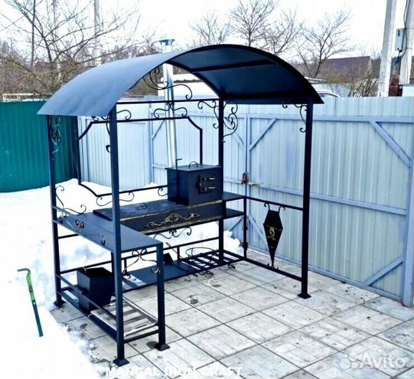 Мангал с печкой под казан