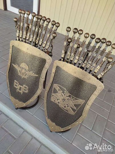 Подарок на день вмф и вдв, подставка для шампуров