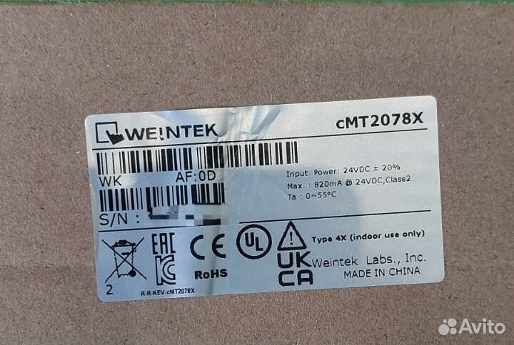 Панель оператора weintek cMT2078X