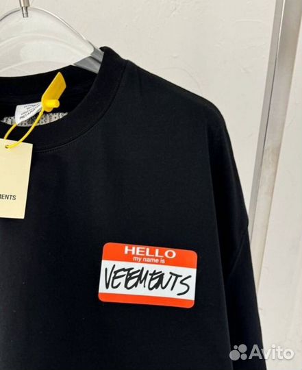 Футболка Vetements my name is