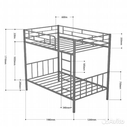 Двухъярусная детская кровать