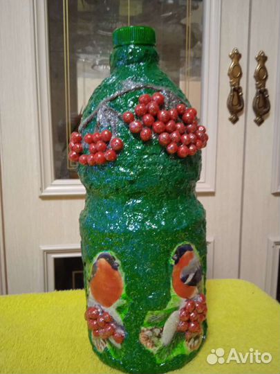 Бутылка пластиковая 1.5л декупаж