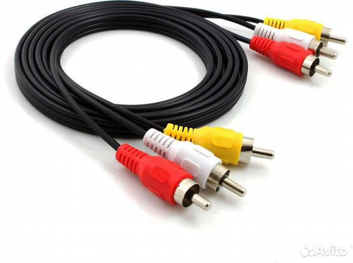 Кабель 3rca-3rca(тюльпаны) 1.5м