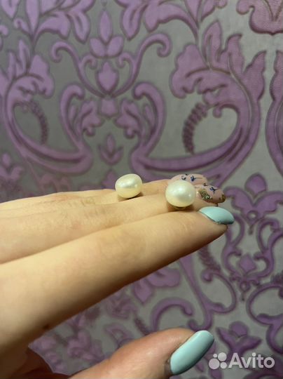 Серьги жемчуг