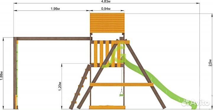 Детская игровая площадка IgraGrad Игруня 3