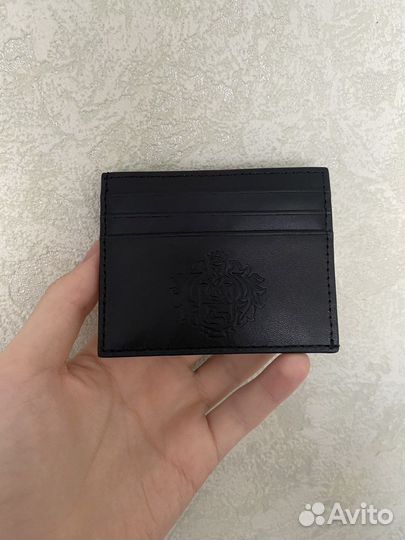 Картхолдер Tinkoff Premium чёрный из натур. кожи