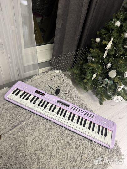 Синтезатор 61 клавиша (черный и розовый цвет)