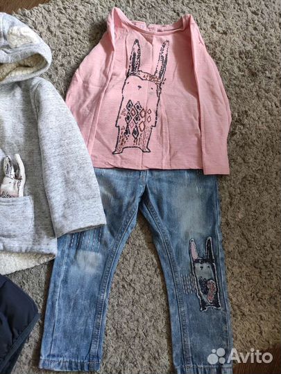 Кардиган, джинсы,лонг на девочку Next