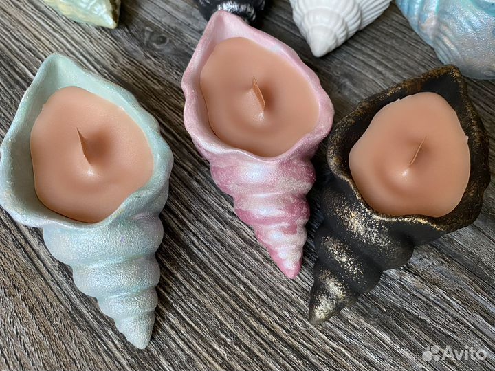 Свеча ракушка лотос