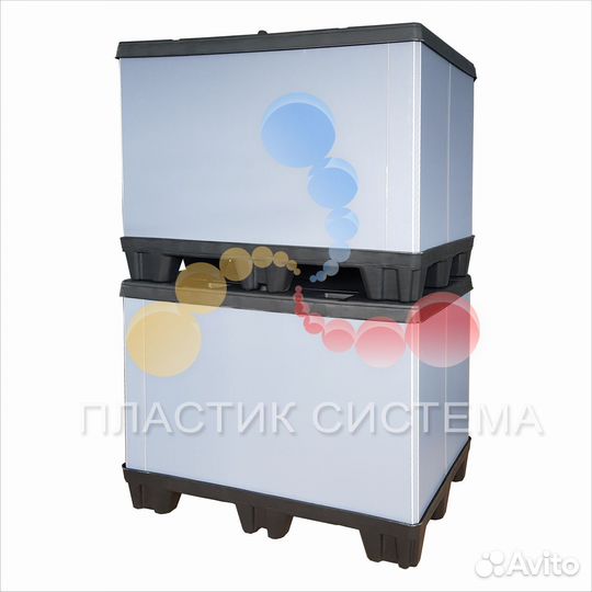 Складной контейнер Uni-Pack 1200х800х820 мм с фикс