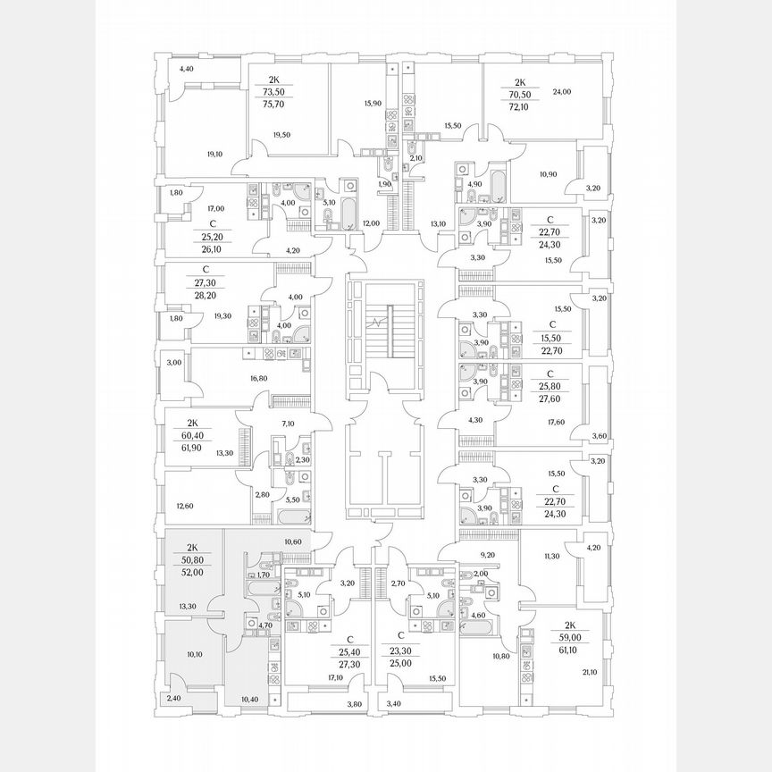 2-к. квартира, 33,2 м², 11/13 эт.