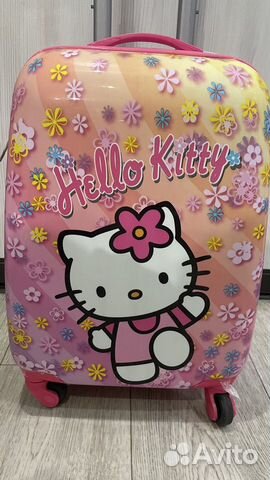 Чемодан на колесиках детский Hello Kitty