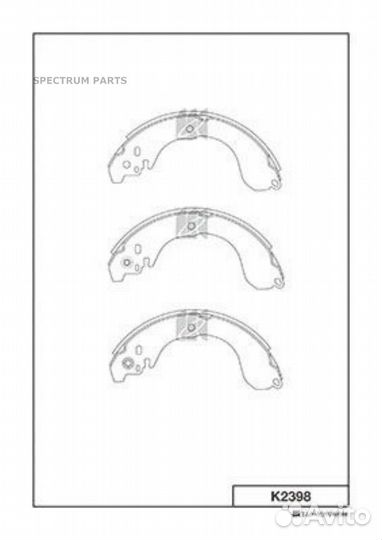 Kashiyama K2398 Колодки тормозные барабанные K2398