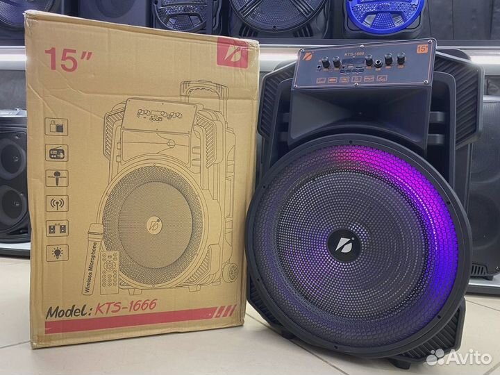 Колонка большая переносная KTS 120w