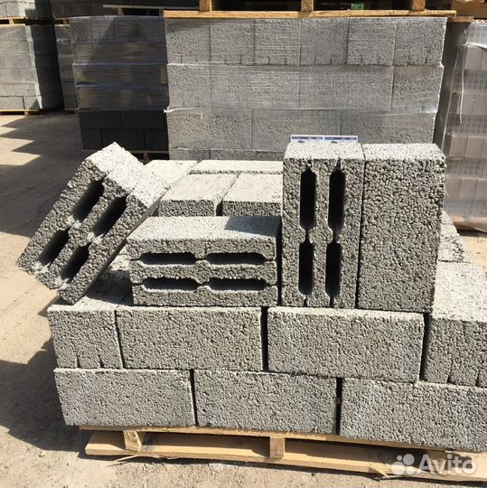 Блок керамзитобетонный 390х190х188. Цена за шт