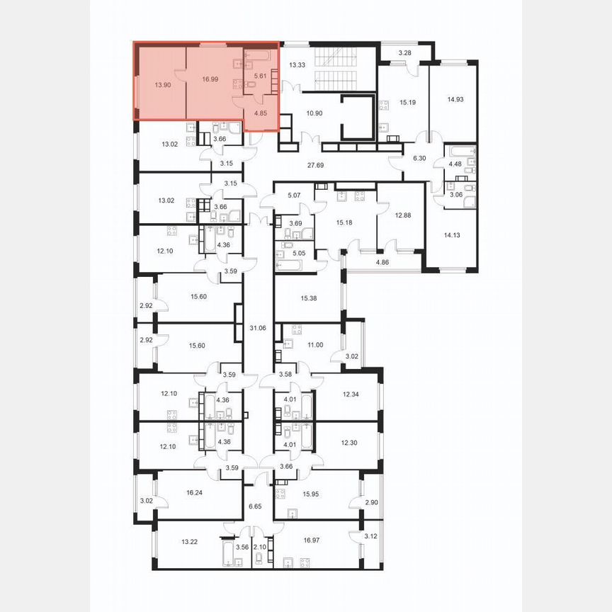 1-к. квартира, 41,4 м², 6/9 эт.